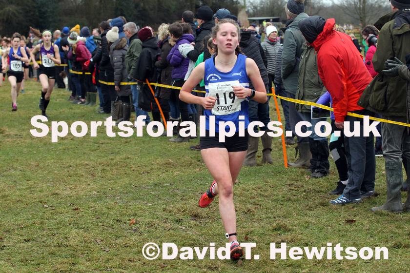 Girls under-15s Northern Cross Country Champs., Camp Hill Estate, Kirklington.  Photo: David T. Hewitson/Sports for All Pics